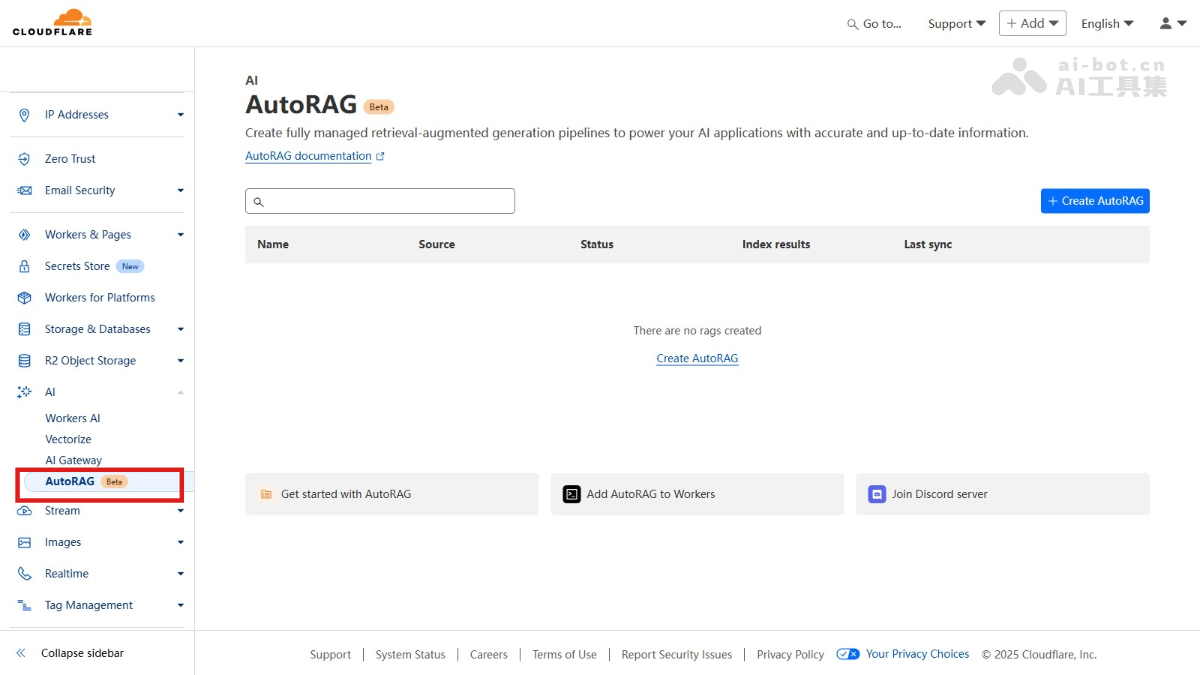 AutoRAG— Cloudflare 推出的全托管检索增强生成服务
