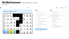 Today's NYT Mini Crossword Clues And Answers For Saturday, April 12th