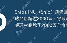 Shiba INU（Shib）烧伤速率的加息超过2000％，导致从循环中删除了2083万个令牌。