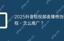 2025抖音短视频直播带货教程，怎么推广？