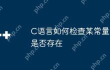 C语言如何检查某常量是否存在
