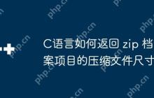 C语言如何返回 zip 档案项目的压缩文件尺寸