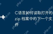 C语言如何读取打开的 zip 档案中的下一个文件