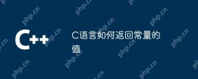 C语言如何返回常量的值