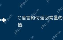 C语言如何返回常量的值
