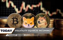 比特币（BTC）价格在指数移动平均值之间挤压，因为shiba inu（shib）向50 EMA电阻爬行