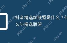 抖音精选加联盟是什么？什么叫精选联盟