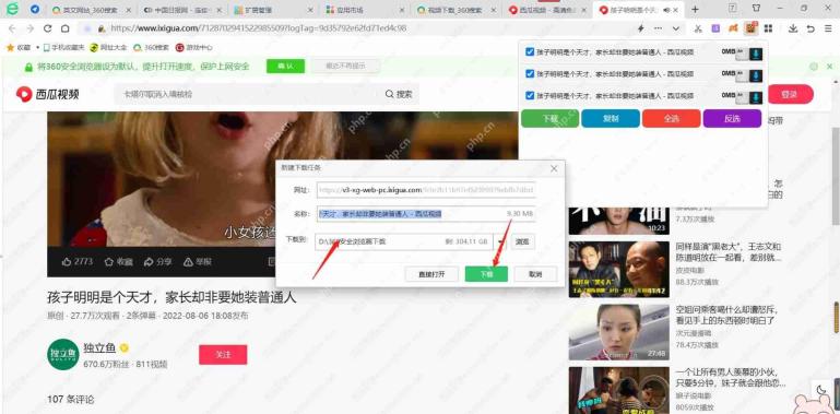 360安全浏览器如何下载网页视频?