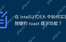 在 IntelliJ IDEA 中如何实现按键的 toast 提示功能？