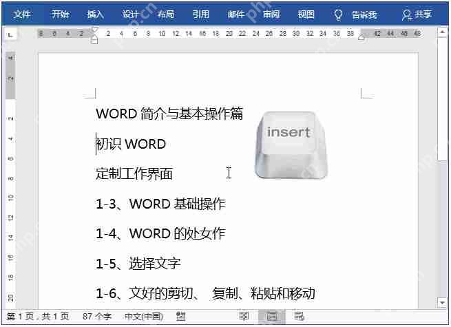 word打字会覆盖后面的字怎么办？