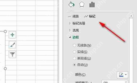 excel折线图连接标记点形状怎么改?