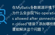 在MyBatis多数据源环境下，为什么会出现"No operations allowed after connection closed"错误？添加哪些配置能解决这个问题？