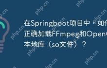 在Springboot项目中，如何正确加载FFmpeg和OpenCV的本地库（so文件）？