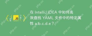 在 IntelliJ IDEA 中如何高效查找 YAML 文件中的特定属性 a.b.c.d.e？
