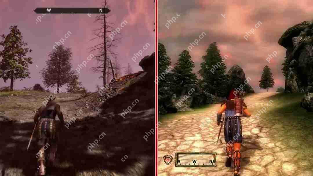 《上古卷轴4：湮灭重制版》和原版画面对比 网友批评过于依赖虚幻5失去了自己的特色