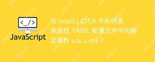 在 IntelliJ IDEA 中如何高效查找 YAML 配置文件中的特定属性 a.b.c.d.e？