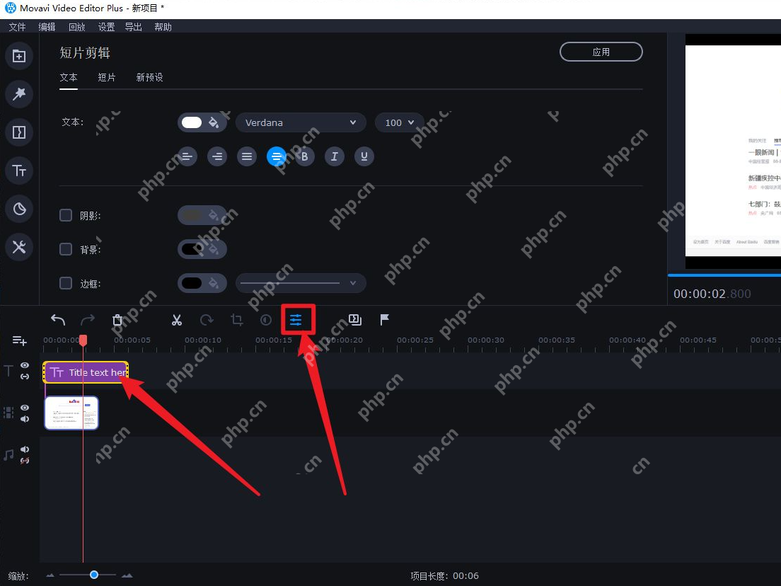 movavi video editor plus怎么加字幕？