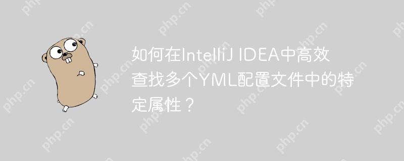 如何在IntelliJ IDEA中高效查找多个YML配置文件中的特定属性？