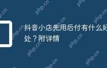 抖音小店先用后付有什么好处？附详情