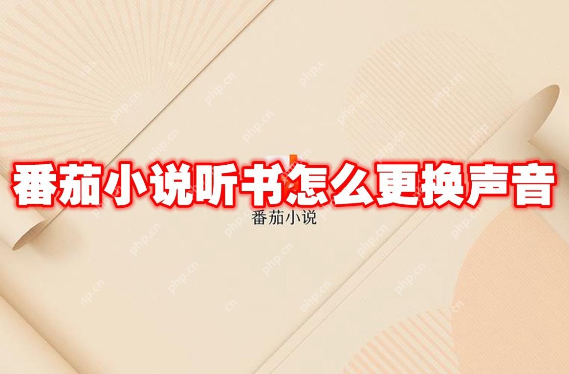 番茄小说听书怎么更换声音