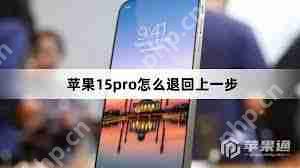 苹果15promax怎么退回上一步