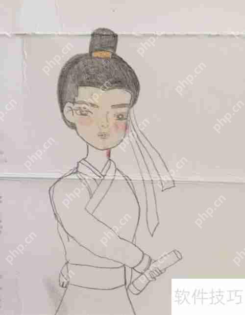 书生形象插画教程： step by step