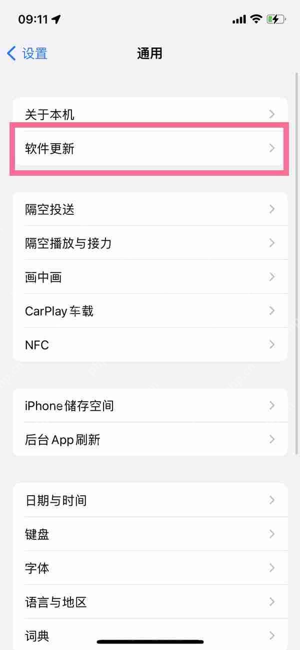 苹果14pro自动更新怎么取消
