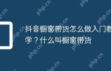 抖音橱窗带货怎么做入门教学？什么叫橱窗带货