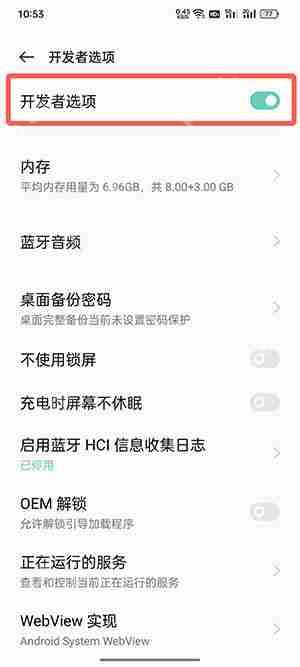 coloros12怎么关闭开发者模式