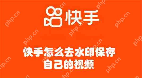 快手怎么去水印保存自己的视频