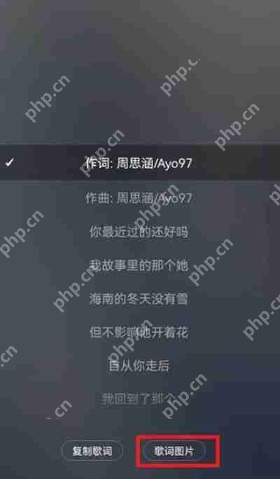 网易云音乐歌词图片制作方法