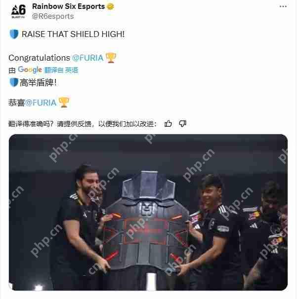 Furia战队加冕《彩虹六号Re：Load》2025锦标赛全球冠军