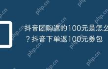 抖音团购返的100元是怎么用?抖音下单返100元券包