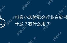 抖音小店体验分行业白皮书是什么？有什么用？