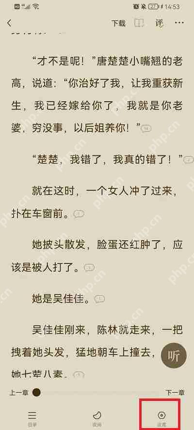 番茄小说怎么设置字体和背景