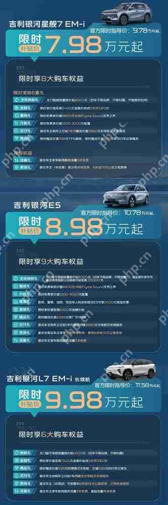 吉利银河推百万销量限时补贴 星愿最低5.98万元起
