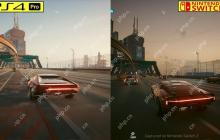 《赛博朋克2077》PS4 Pro和Switch 2画面对比