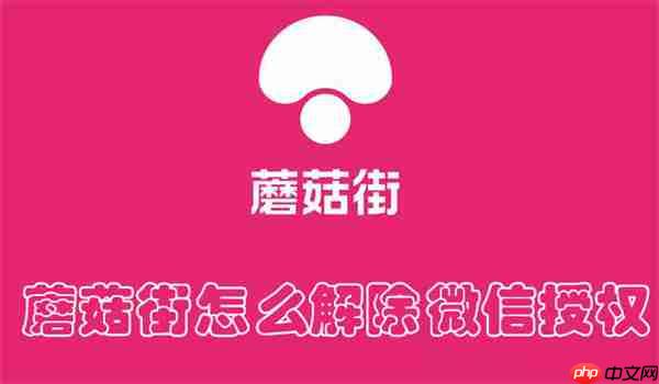 蘑菇街怎么解除微信授权