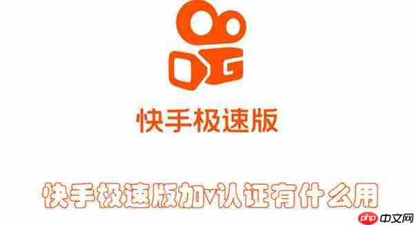 快手极速版加v认证有什么用