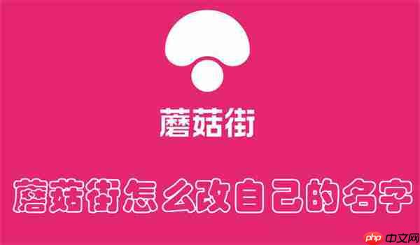 蘑菇街怎么改自己的名字
