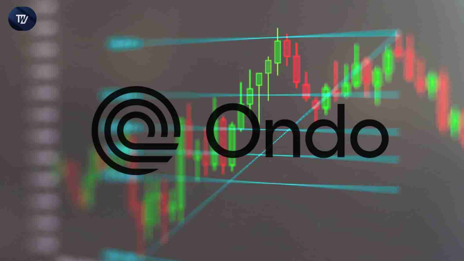 $ ondo代币知道出上升的趋势线，雄壮的蓄积区