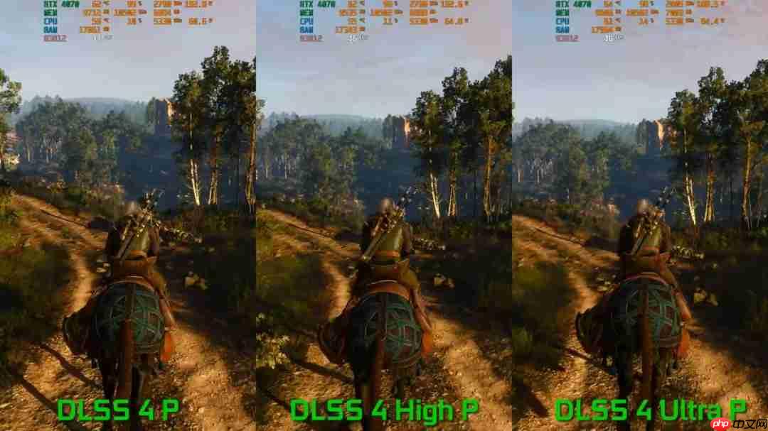 DLSS 4新的高性能模式测试 帧数更高、画质几乎没影响