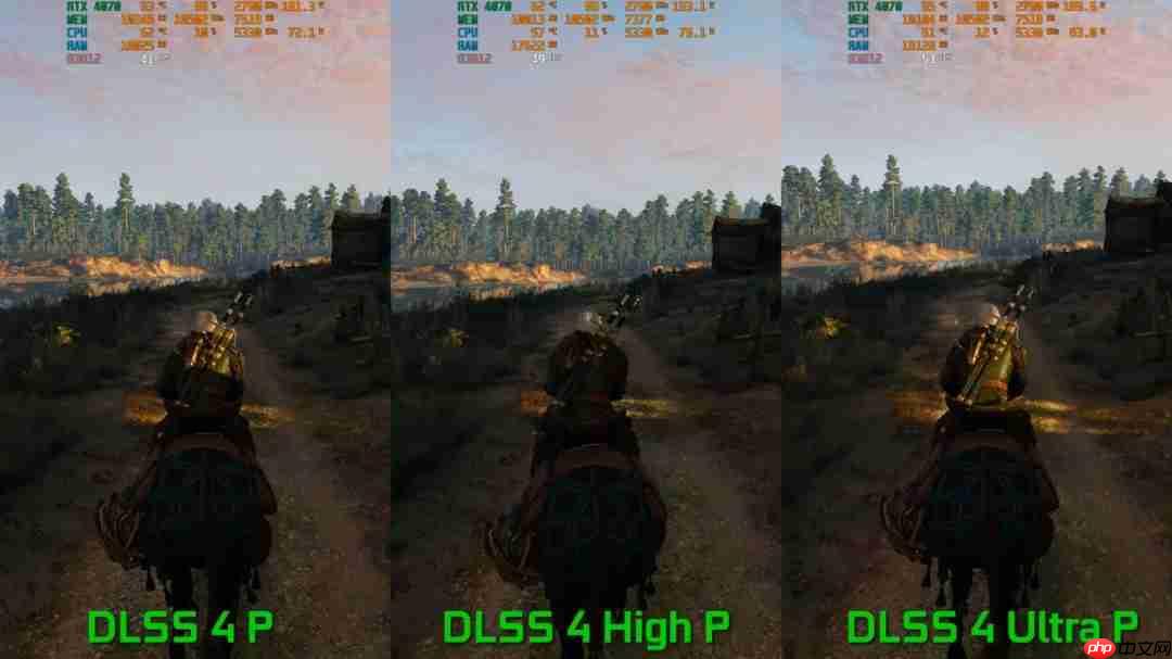 DLSS 4新的高性能模式测试 帧数更高、画质几乎没影响