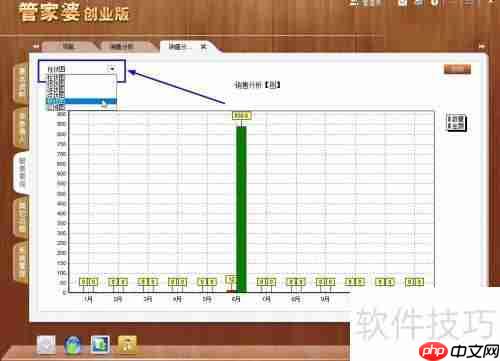 管家婆创业版销售图表分析方法