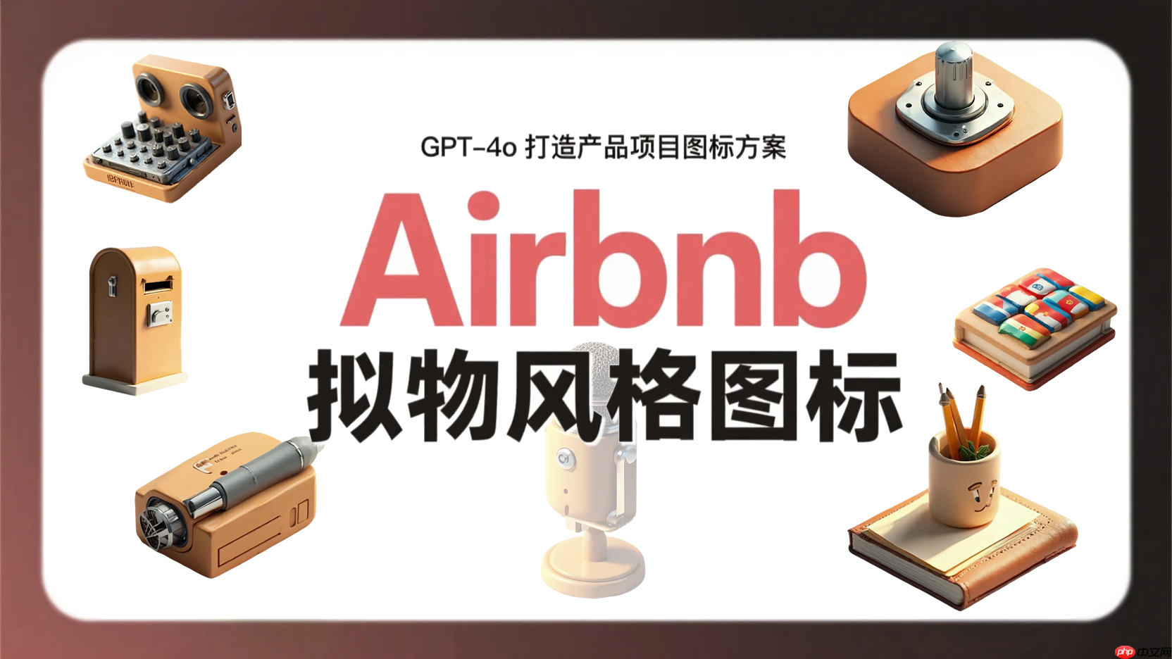 提示词:如何根据产品项目需求用 GPT-4o 生成Airbnb拟物风格图标库