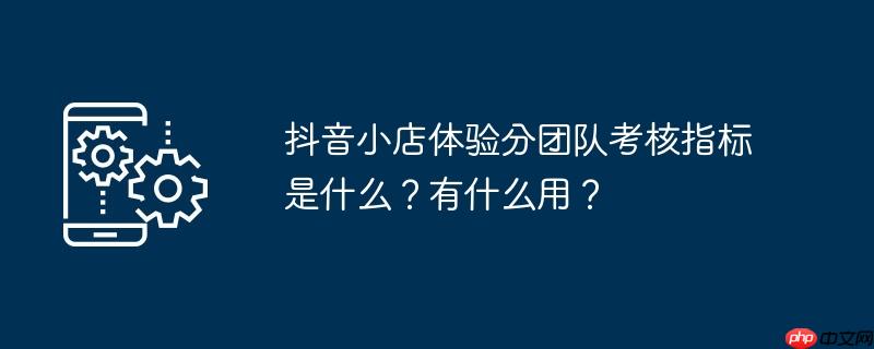 抖音小店体验分团队考核指标是什么？有什么用？