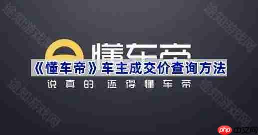 《懂车帝》车主成交价查询方法