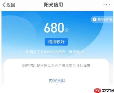 微博阳光信用怎么看