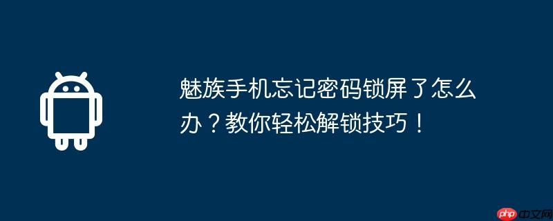 魅族手机忘记密码锁屏了怎么办？教你轻松解锁技巧！
