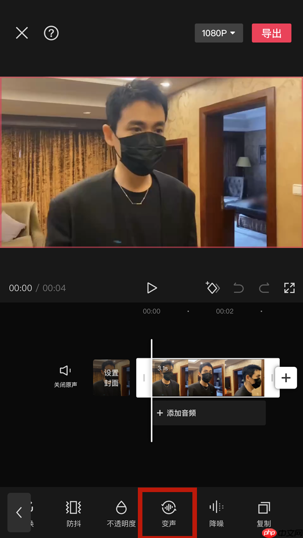 剪映视频声音怎么修改